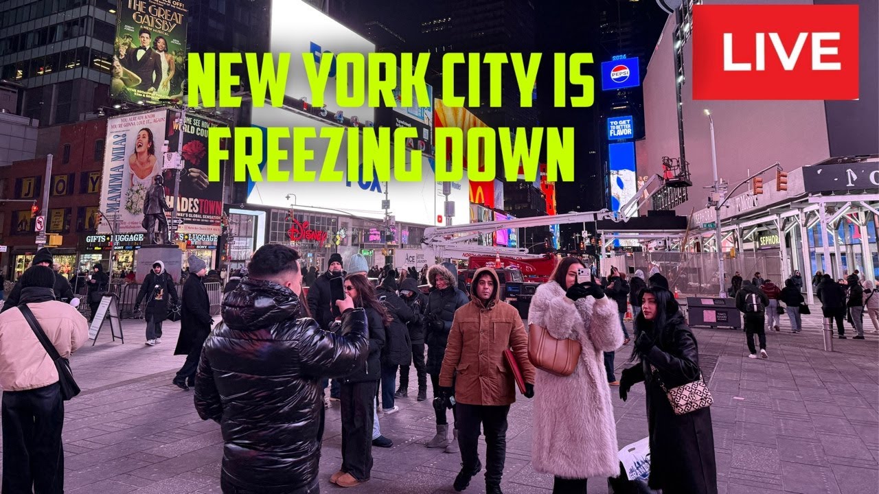 New York City Is Freezing | Midtown Manhattan Monday  Live