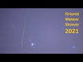 Orionid Meteor Shower 2021.  Meteors filmed in difficult conditions with the Sony a7sIII camera.