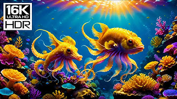 🦑 16K HDR | Secrets Beneath the Waves – Explore the Ocean’s Hidden World
