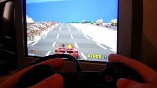 Sega Outrun PCB with Playstation2 controller