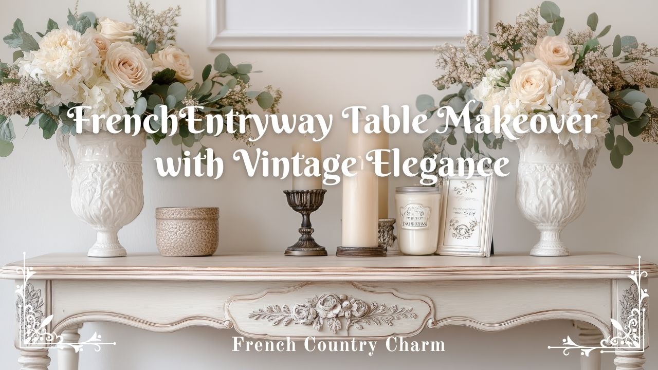 French Country Charm: Entryway Table Makeover with Vintage Elegance