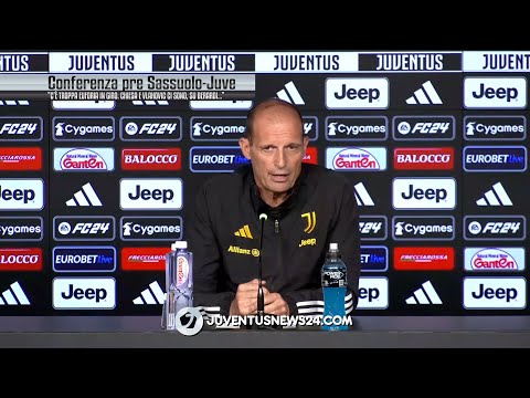 Conferenza Allegri pre Sassuolo-Juve: “C'è troppa euforia. Chiesa e Vlahovic ci sono, su Berardi...”