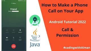 How to make a Phone Call app in Android|Permission Request|Calling App tutorial|2022|CodingwithAiman