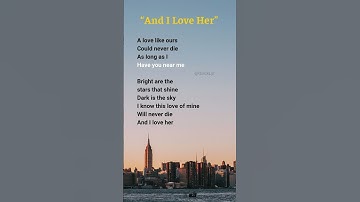Thumbnail of And I love her - The Beatles, lyrics #lyrics #andiloveher #thebeatles