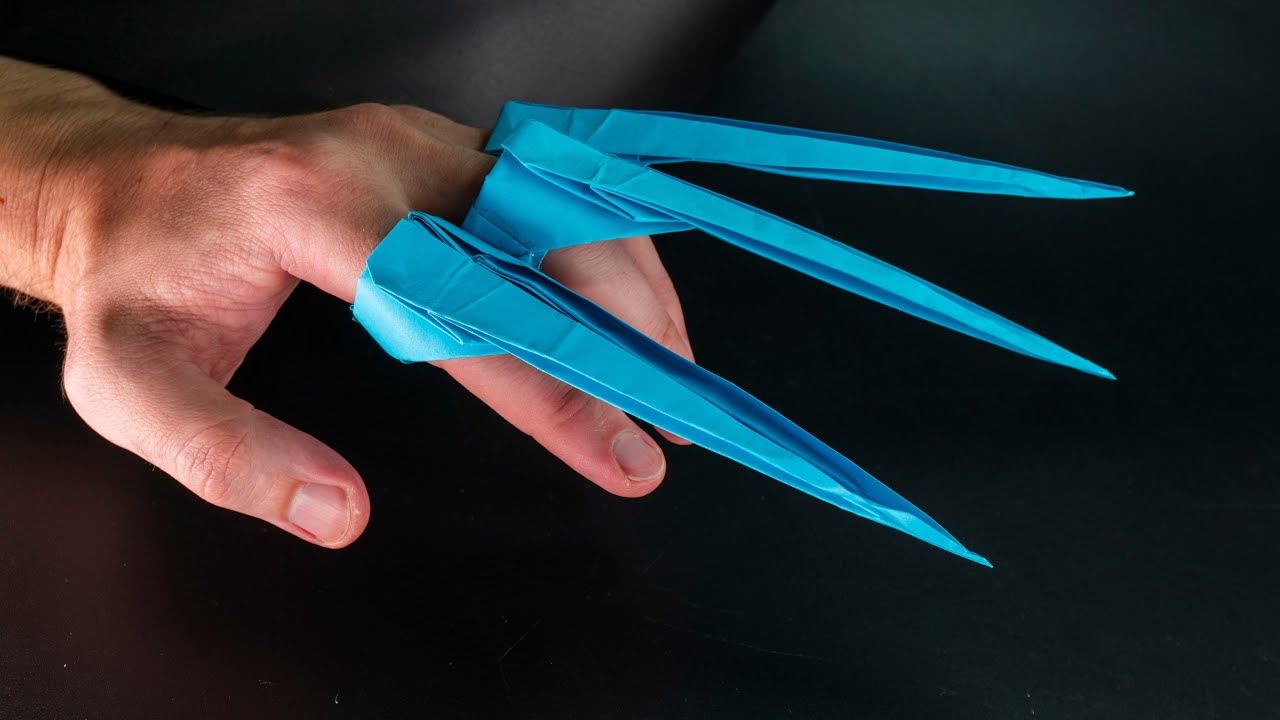 Easy way to make wolverine claws paper - Paper weapon