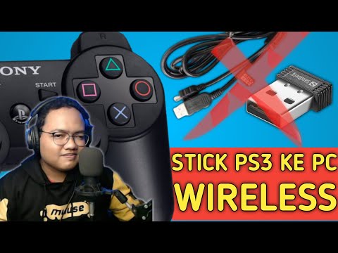 TUTORIAL MENGHUBUNGKAN STIK PS3 KE PC LAPTOP WIRELESS TANPA KABEL & USB DONGLE GAMPANG 100 WORK