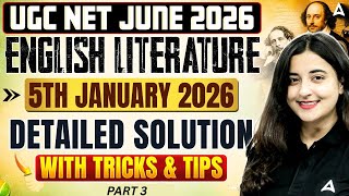 UGC NET English Literature | Paper Solution 2026 | PYQ's | By Aishwarya puri