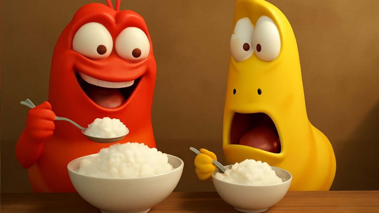 LARVA 20226: Yellow and Red eat rice. | Animation Movie | FUNNY ANIME | Comedy Official