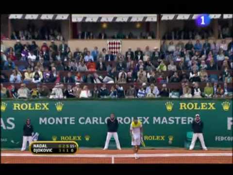 2 Ãºltimos juegos de la victoria de Rafa en la Final del Monte-Carlo Rolex Masters 2009.