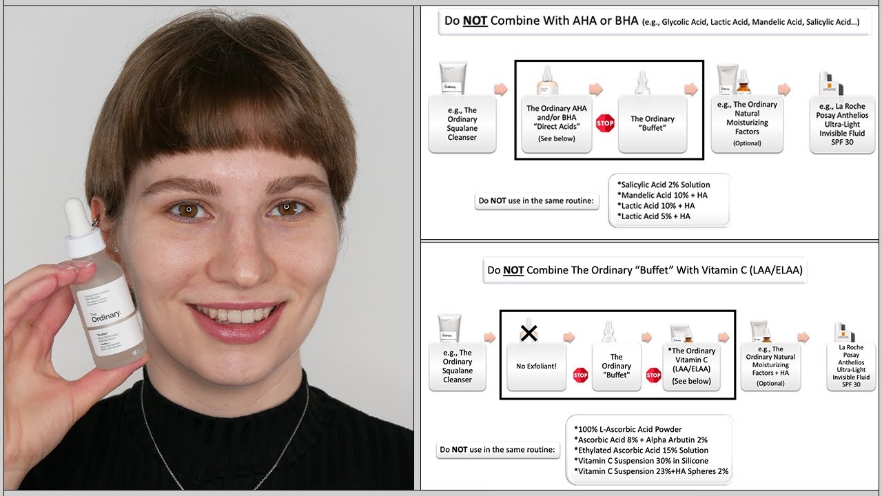 møl Frem hans The Ordinary Buffet (Multi-Peptide + HA Serum) What Not to Mix and What to  Use With - With Examples - YouTube