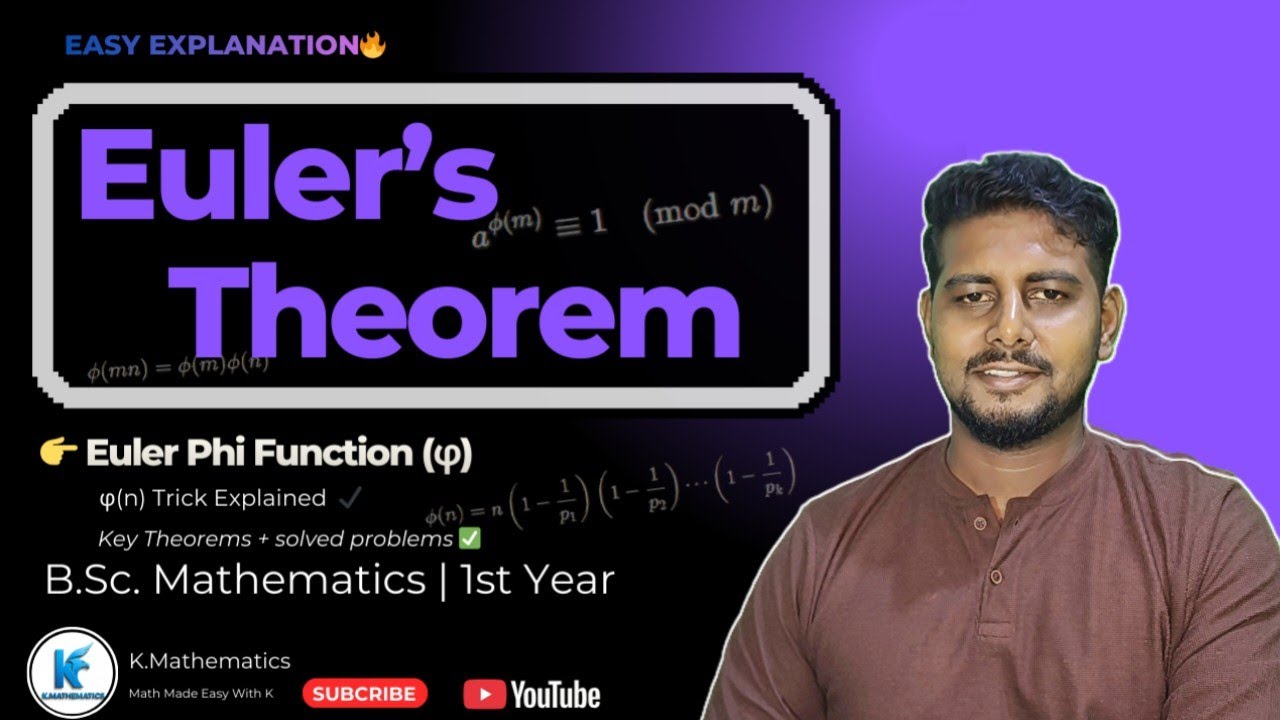 Euler’s Theorem | Euler Phi Function (φ) | Number Theory | BSc 1st Year ...