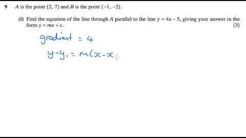 AS Pure Maths Tangents and Normals OCR C1 January 2007 q9i