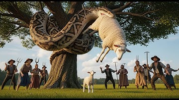 Giant Python Attacks Mother Sheep — What Happens Next Will Melt Your Heart 🐍💔