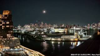 Moonset over the East River — July 23, 2026 | NYC Night Time Lapse in 4K