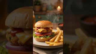 Creamy cheesy burger ?? #aicooking #dreamykitchen #animecooking #foodshorts #youtubeshorts