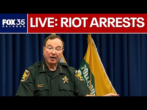 LIVE: Florida sheriff Grady Judd announces riot arrests