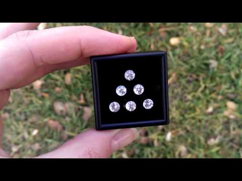 Brilliant White Cambodian Zircon Gemstone Set from KGC