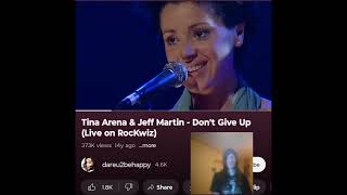 TINA ARENA/JEFF MARTIN- DON'T GIVE UP  BEAUTIFUL VIBE IN THIS ONE  💜🖤INDEPENDENT ARTIST REACTS