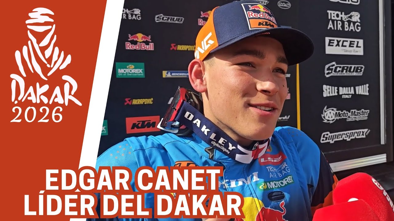 EDGAR CANET tras GANAR la ETAPA 1 y LIDERAR el DAKAR en MOTOS: "No me lo creo... he vuelto a ganar"🏆