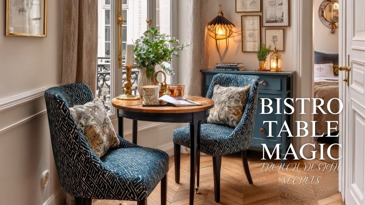 Parisian Elegance in a Narrow Living Room | The Bistro Table Layout Guide