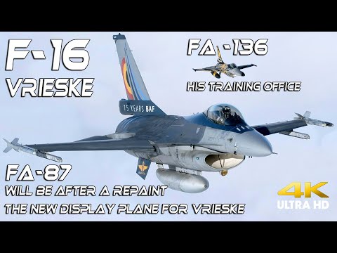 4K VRIESKE the New Belgian F-16 Solo Display Pilot .First Public Appearance & a look at his F-16's