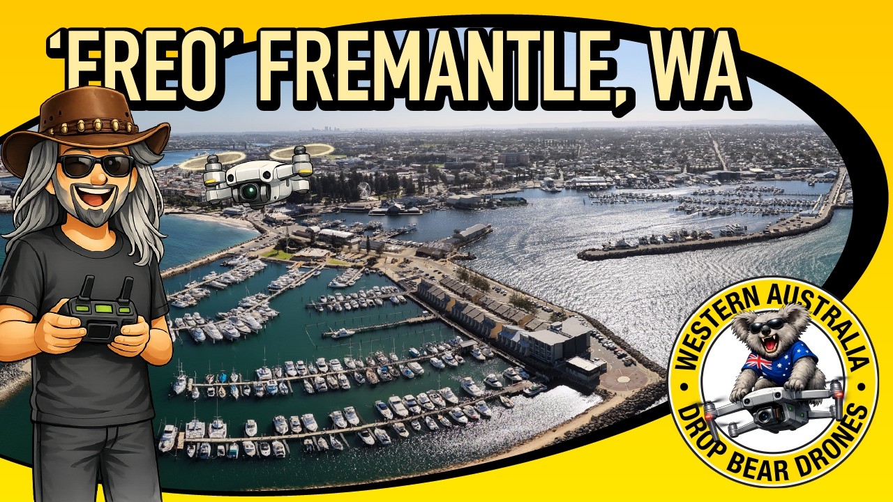 Flight over Fremantle, Western Australia