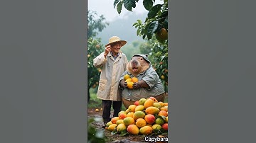 Ông  lão và Capy – Mùa mưa ngọt lành 🌧️ #capybaralife #animals #capybarasong #reviewphim  #capybara