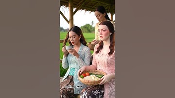 Thumbnail of Golden Hour Sisters: Indonesian Rice Field Gazebo | Sunset Bonding #shorts #viral #viralvideo