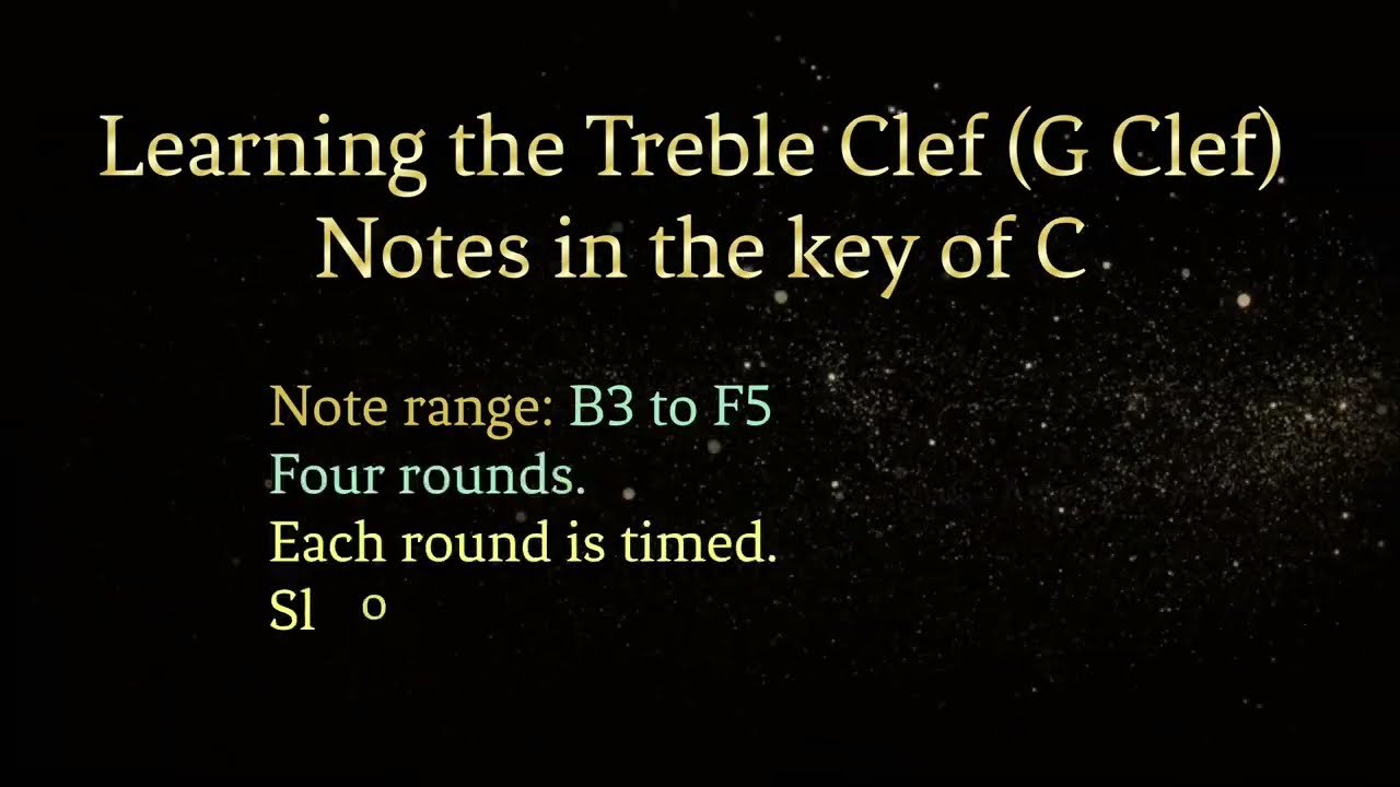 Learning Note Names on the Treble Clef staff