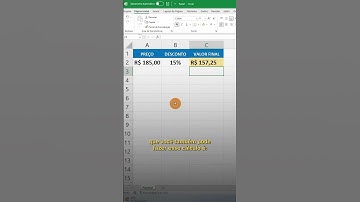Como Calcular Descontos no Excel Rapidamente | #shorts