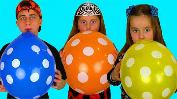 Learn colors with Balloons ! Kids and daddy have fun playtime with color song !