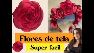 DIY Flores de tela o cinta super fácil (tutorial)