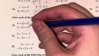 Solving Systems of Equations by the Linear Combination Method