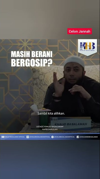 Masih Berani BERGOSIP - Ustadz Khalid #shorts #khalidbasalamah #ceramahustadz #gosip