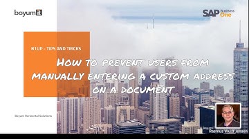 B1UP Tip: How to prevent manual changes to address