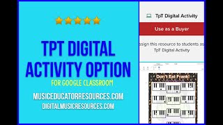 TpT Digital Activity Option for Google Classroom