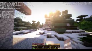 Quick Minecraft FPS Test with Shaders and KoP Photo Realism 512x512 eXtrem