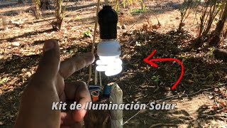 Kit de Iluminación Solar || Panel Solar+ Controlador de Carga + Inversor de Corriente 200W