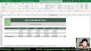 New Perspectives Excel 2019 | Module 5: End of Module Project 2 | #CityofBradfordPools #excelmodule5