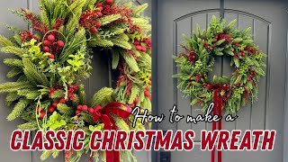 How to make a bright classic Christmas wreath fast and easy