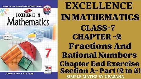 Excellence Math || Class-7 || Prachi || Chapter - 2  || Chapter End Exercise||Section A-part(2 to 5)