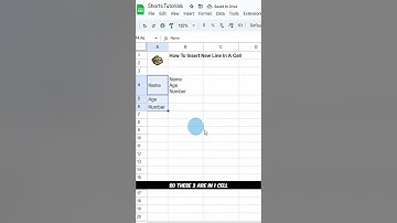 How To Insert A New Line In A Cell In Google Sheets #shorts