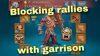 Lords Mobile - DIESEL blocked 5 rallies with garrison!!! BFP player got zeroed on farm
