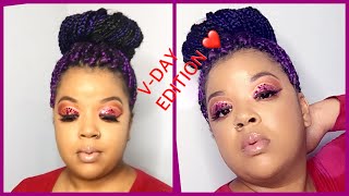 RED GLITTER CUT CREASE|2020 VALENTINES DAY MAKEUP TUTORIAL
