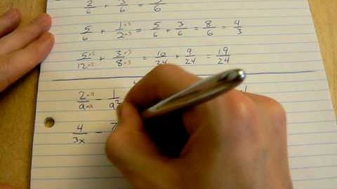 7.4 Adding and Subtracting Rational Expressions - Part I