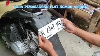 CARA PEMASANGAN PLAT NOMOR AKRILIK SIMPEL TANPA BAUT