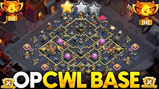 Top 15 NEW OP CWL BASES| TH17 ANTI ROOT RIDER &amp; ANTI SPAM ATTACK BASE TH17 | TH17 NEW WAR BASE LINK 