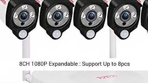 Tonton 1080P Full HD Security Camera System Wireless,8CH NVR Recorder with 1TB HDD