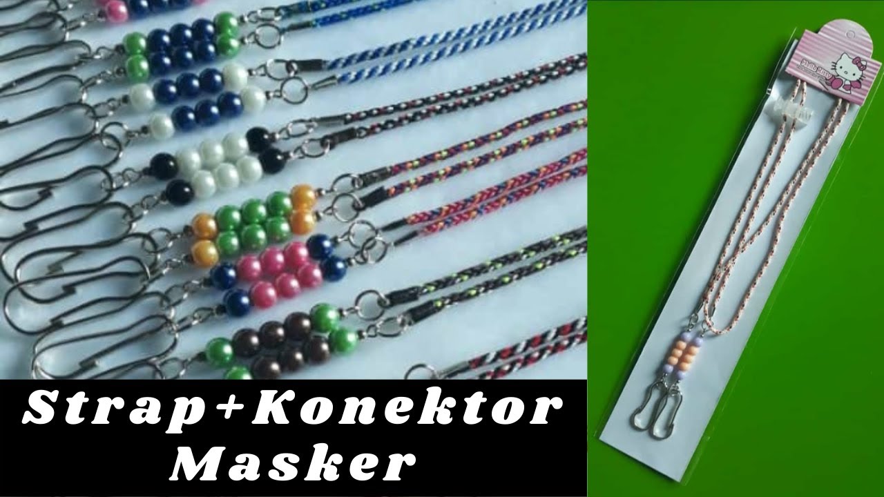 DIY | 2 in 1| Strap Mask | Connector Mask| Beautiful Strap and Connector | Cara Membuat Strap masker