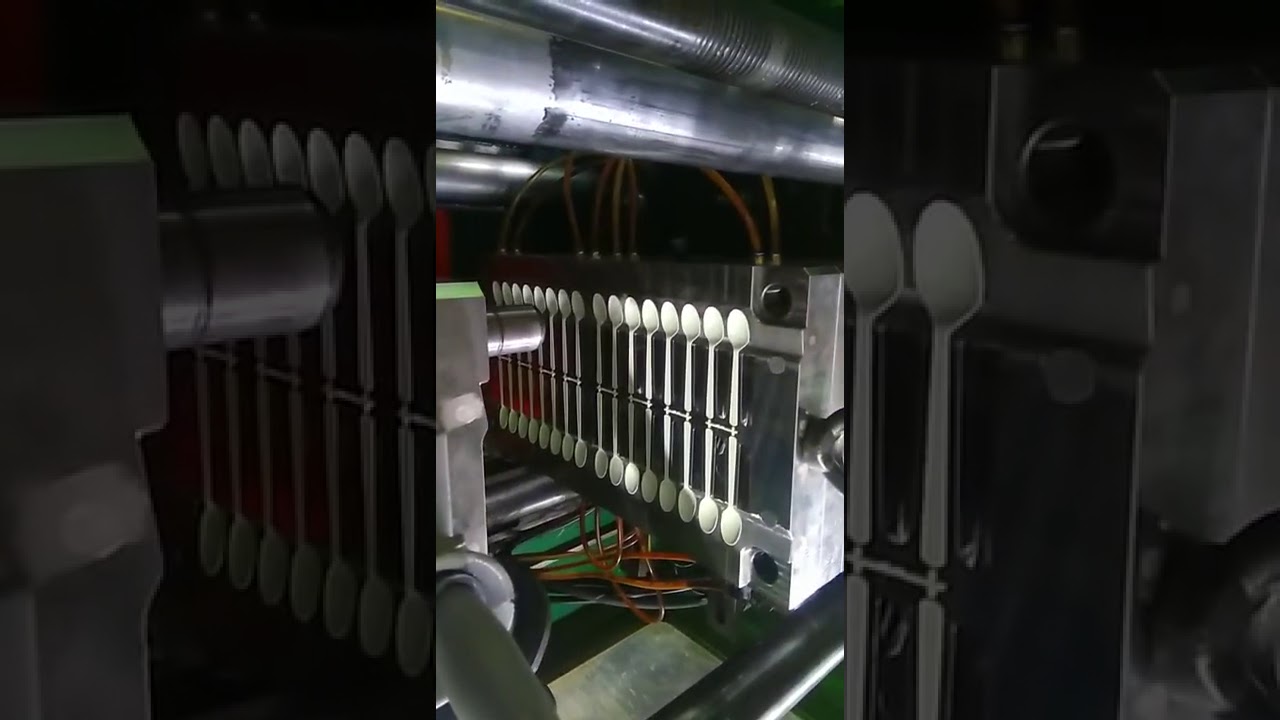 Plastic injection mold for GPPS spoon,32 cavity,core material of S136